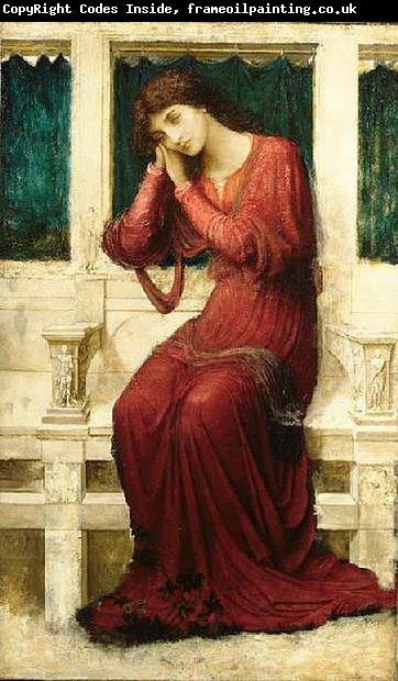John Melhuish Strudwick When Sorrow comes to Summerday Roses bloom in Vain